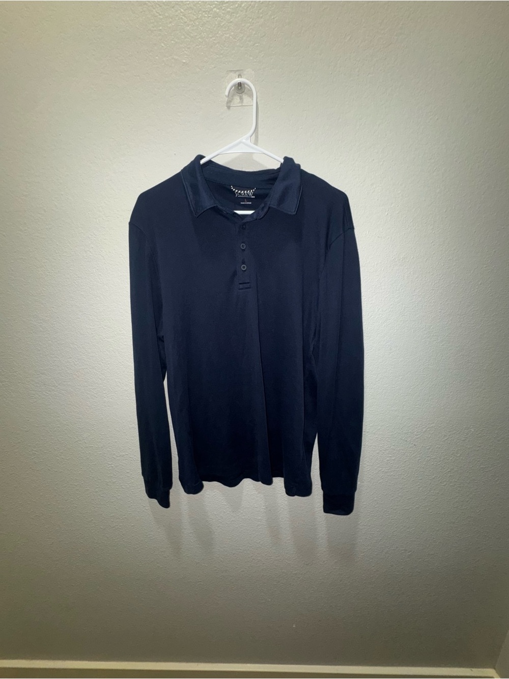 J. Crew Long-Sleeve Polo Shirt - Dark Navy